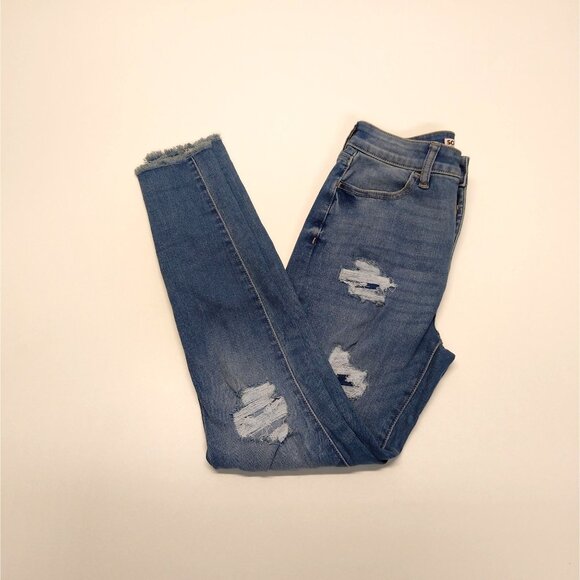 SO Super High Rise Curvy Jegging Tag Size 7/28W Actual 26x28 Distressed Denim - Picture 7 of 9